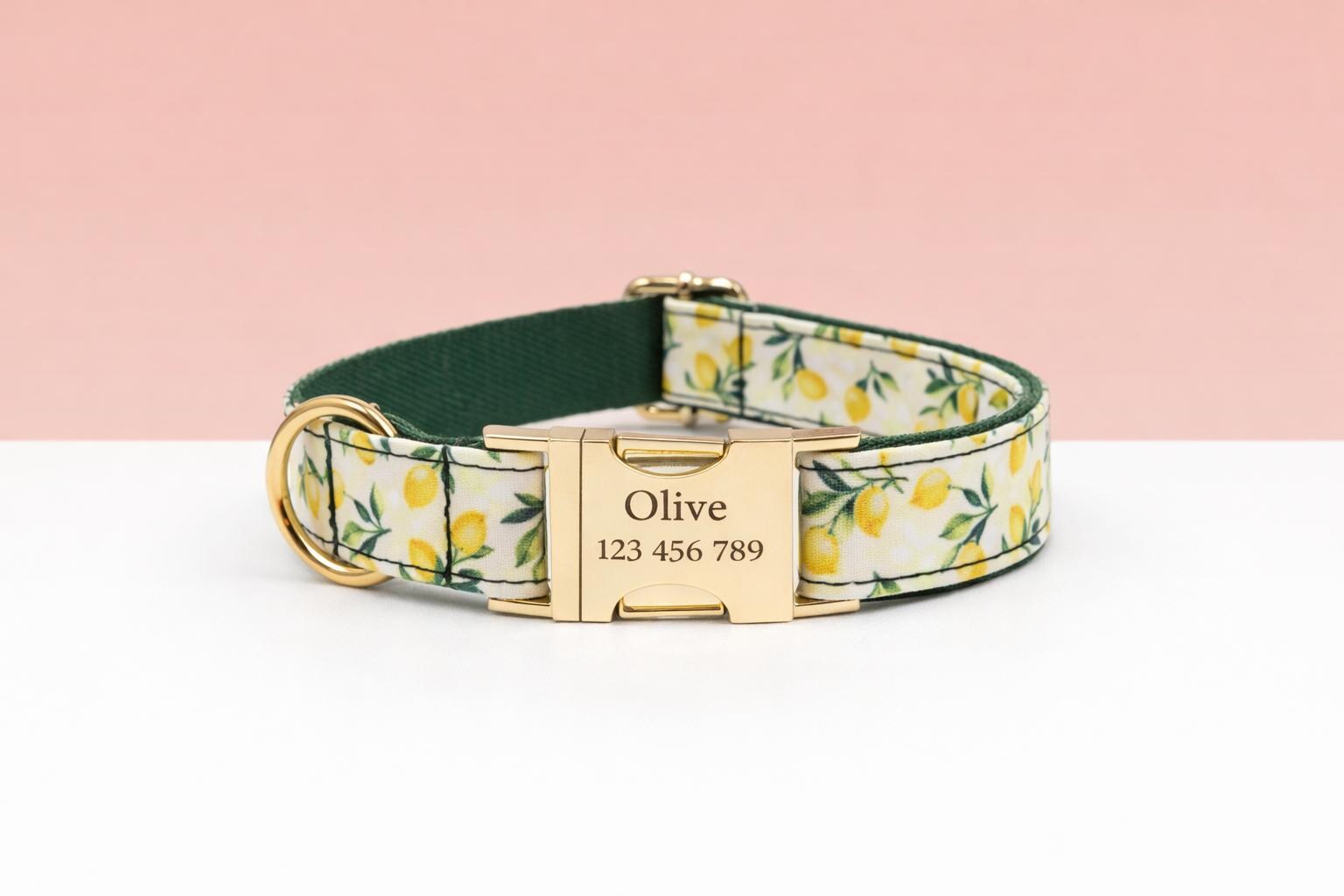 Fruit and Floral Print Adjustable Dog Collar, Sizes XS-XL - Image 9