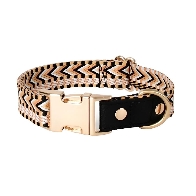 Classic Webbing Leather Dog Collar